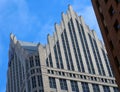 Building in downtown Detroit classical architecture Royalty Free Stock Photo