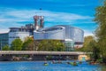 Building of the European Court of Human Rights, Strasbourg, Alsace, France Royalty Free Stock Photo