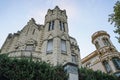 Building with European style architecture and decorations in Barcelona, Spain. Royalty Free Stock Photo