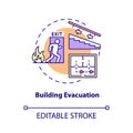 Building evacuation concept icon