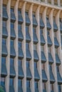 Building exterior with curved wall panels in between the windows in downtown Tucson, Arizona Royalty Free Stock Photo