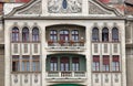 Building exterior detail Timisoara Romania Royalty Free Stock Photo