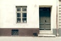 Building exterior, old building door. Old town Riga, Latvia