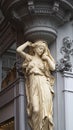 Building facade caryatid sculpture in Vienna, Austria