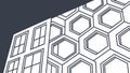 Building Facade Hexagonal Pattern Vector Art, vector design Generative AI Royalty Free Stock Photo