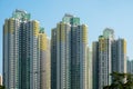 Building facade, high rise residential real estate, HongKong Royalty Free Stock Photo