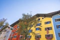 Building facade in medieval town of Kitzbuhel, Austria