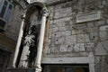 Building facade in Split with a sculpture of Saint Anthony Royalty Free Stock Photo