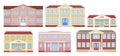 Building facade. Vector illustration. School, university, kindergarten and college