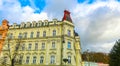 Building facades in Karlovy Vary, Czech Republic Royalty Free Stock Photo