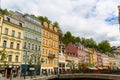 Building facades, old architecture, Karlovy Vary Royalty Free Stock Photo