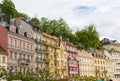 Building facades, old architecture, Karlovy Vary Royalty Free Stock Photo