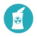 building factory nuclear isolated icon