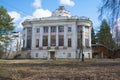 Building a family of the Demidovs estate, april day. Taytsy, Leningrad region Royalty Free Stock Photo