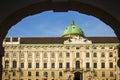 Building of the famous Hofburg Palace in the center of Vienna and Heldenplatz, Austria Royalty Free Stock Photo