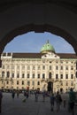 Building of the famous Hofburg Palace in the center of Vienna and Heldenplatz, Austria Royalty Free Stock Photo