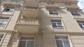 Building fasade of Baku white city apartment