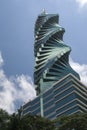 Building in financial district in Panama City. F&F Tower. Edificio Tornillo. Royalty Free Stock Photo