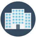 Building, flats, Isolated Vector icon that can be easily modified or edit