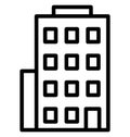Building, flats Isolated Vector Icon that can be easily modified or edited