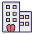 Building, Flats Isolated Vector Icon which can be easily modified or edited