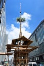 Building a float of Gion Matsuri festival, Kyoto Japan. Royalty Free Stock Photo