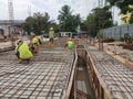 Building floor slab under construction.