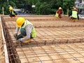 Building floor slab under construction.