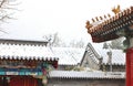 A building in the forbidden city in snow Royalty Free Stock Photo