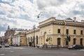 The building of the former Manege Cavalry Regiment on the Potemkin Street in St. Petersburg