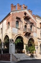 The building of former Palazzo di Giustizia in Piazza dell`Antenna, now a wine shop or Enoteca