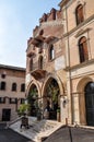 The building of former Palazzo di Giustizia in Piazza dell`Antenna, now a wine shop or Enoteca