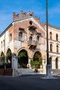 The building of former Palazzo di Giustizia in Piazza dell`Antenna, now a wine shop or Enoteca