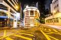 night view of Fringe club in Hong Kong. Royalty Free Stock Photo