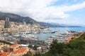 Building Formule I tribunes near the Monaco harbour