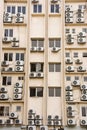 Building full of aircon units Royalty Free Stock Photo