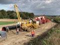 Building a gas pipeline between Russia and Western Europe.