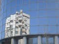 Building glass wall reflection Royalty Free Stock Photo