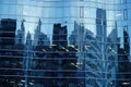 Building glass wall reflection Royalty Free Stock Photo