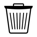 Dustbin glyph vector icon which can easily modify or edit