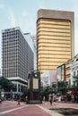 Building with golden facade in Kuala Lumpur, Malaysia