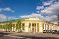 Building of Gostiny dvor in Kronshtadt, Russia