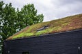 Building with a green roof completely covered with vegetation Royalty Free Stock Photo