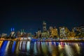 Building groups floating in the night view (Melbourne) Royalty Free Stock Photo