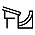 Building gutter icon, outline style Royalty Free Stock Photo
