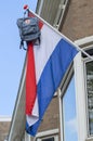 On A Building Hangs Schoolbag Hanging On A Flag At Amsterdam The Netherlands 13-6-2021