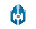 building hexagon cc logo template