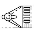 Building high measurement icon, outline style