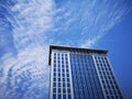 A building is high under sky