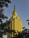 Building of Hilton Moscow Leningradskaya hotel. Royalty Free Stock Photo